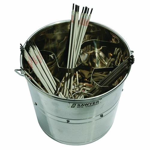 Sawyer Mfg Company Stainless Steel Welding Rod Bucket - Reliable Storage Solution For Organizing New And Spent Electrodes - Portable And Convenient - Built To Last - 4.5 Gallon Capacity 4 Sawyer Mfg Company Stainless Steel Welding Rod Bucket - Reliable Storage Solution For Organizing New And Spent Electrodes - Portable And Convenient - Built To Last - 4.5 Gallon Capacity - Image 2