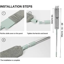 Dust Cleaner Microfiber Duster, Gap Dust Cleaning Artifact With Extension Pole & Bendable Head, Washable Extendable Gap Dusters For Sofa Bed Furniture Bottom,Ceiling Fan,Blinds (Duster) 9 Dust Cleaner Microfiber Duster, Gap Dust Cleaning Artifact With Extension Pole & Bendable Head, Washable Extendable Gap Dusters For Sofa Bed Furniture Bottom,Ceiling Fan,Blinds (Duster) -Household Cleaning Supply Store 51pBd0kDwuL