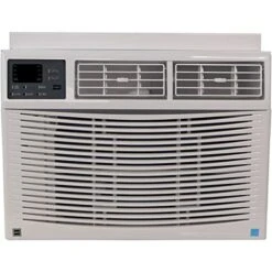 RCA RACE1224-6COM 12,000 115V Mounted Air Conditioner & Dehumidifier With Remote Control, Window AC Unit For Apartment, Living, Medium Rooms Up To 450 Sq. Ft. In White, 12000 BTU