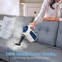 Handheld Steam Cleaner, Pressurized Multi-Surface Steam Cleaner With 9pcs Accessories, Chemical Free Multi-Purpose Steam Cleaner For Home Use, Portable Steamer For Cleaning Floor, Upholstery, Sink -Household Cleaning Supply Store 51r54UrwPFL