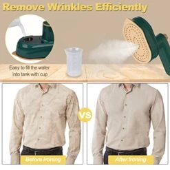 Portable Steamer For Clothes, Travel Mini Steam Iron Handheld Garment Clothing Steamer Iron, Ironing & Steaming 2 In 1 Fabric Wrinkle Remover Travel Iron Mini Steamer For Clothes Travel Size -Household Cleaning Supply Store 51r8S3PYiNL