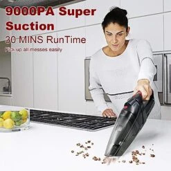 JONEME Handheld Vacuum Cordless Rechargeable With 2 Using Cables,9000PA Small Vacuum Cordless Cleaner For Car,Portable Wireless Car Vacuum Cleaner,Hand Vacuum With 2 Washable Filters 10 JONEME Handheld Vacuum Cordless Rechargeable With 2 Using Cables,9000PA Small Vacuum Cordless Cleaner For Car,Portable Wireless Car Vacuum Cleaner,Hand Vacuum With 2 Washable Filters -Household Cleaning Supply Store 51rXTm2hhxL