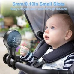 Portable Baby Stroller Fan, Auto Oscillating Battery Operated Fan, Flexible Tripod Clip On Fan With 3 Speeds Rechargeable Handheld Personal Fan For Car Seat Crib Wagon Bike Treadmill Camping Travel -Household Cleaning Supply Store 51rYvSuVRHL