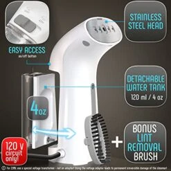 POLARDO Clothing Steamer, Travel Size, Vacation Essentials, HandHeld Portable Garment Steamer, Small Hand Held Steamer For Any Fabrics, Steamer For Clothes, US Travel Must Haves, 120V 18 POLARDO Clothing Steamer, Travel Size, Vacation Essentials, HandHeld Portable Garment Steamer, Small Hand Held Steamer For Any Fabrics, Steamer For Clothes, US Travel Must Haves, 120V -Household Cleaning Supply Store 51rliq21X0L