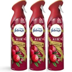 Febreze Air - Air Freshener Spray - Fresh-Twist Cranberry - Limited Edition Holiday Collection 2020 - Net Wt. 8.8 OZ (250 G) Per Bottle - Pack Of 3 Bottles