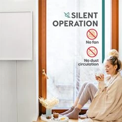 EconoHome 400W Infrared Wall Heater - Radiant Wall Heaters - Quick & Even Heat Distribution, Silent Fanless Operation, Thin & Sleek Profile - Overheat Protection Feature -Household Cleaning Supply Store 51sNVll2yOL