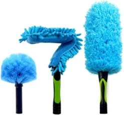 EVERSPROUT Duster 3-Pack | Hand-Packaged Cobweb Duster, Microfiber Feather Duster, Flexible Ceiling Fan Duster | Twists Onto Standard 3/4 Inch Threaded Poles (Pole Sold Separately)(Soft Bristles) -Household Cleaning Supply Store 51sUgx52y L. AC 1
