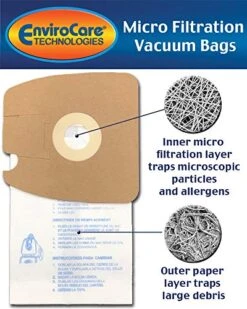 Envirocare Replacement Micro Filtration Vacuum Cleaner Dust Bags Made To Fit Eureka Style MM. Replaces Part# 60295C (Mighty Mite Vacuums) 18 Pack