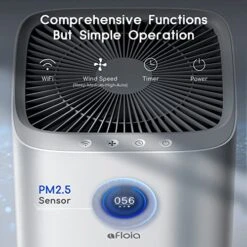Afloia Smart Air Purifiers For Home Large Room Up To 3576 Sq. Ft, True HEPA Air Filter WiFi Alexa Remote Control, Quiet Air Cleaner With PM2.5 Monitor For 99.99% Allergies, Smoke, Pollen (White) -Household Cleaning Supply Store 51sznKSynfL