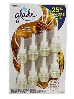 Glade® Glade Plugins Cashmere Woods 8 Refills 25% More, 0.84 Fl Oz (Pack Of 8)