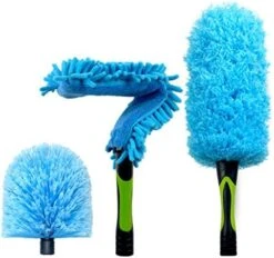 EVERSPROUT Duster 3-Pack | Hand-Packaged Cobweb Duster, Microfiber Feather Duster, Flexible Ceiling Fan Duster | Twists Onto Standard 3/4 Inch Threaded Poles (Pole Sold Separately)(Soft Bristles) -Household Cleaning Supply Store 51x5ZKVEKbL. AC