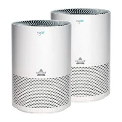 Bissell MYair, 2 Pack, Purifier With High Efficiency And Carbon Filter For Small Room And Home, Quiet Bedroom Air Cleaner For Allergies, Pets, Dust, Dander, Pollen, Smoke, Odors, Timer, 27809, 2 Count