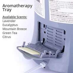 Air Innovations Humidifier Large Capacity 1.7 Gal (6.4L) Whisper-Quiet Cool Mist Ultrasonic For Rooms Up To 600 SqFt Baby Bedroom BPA Free Lasts Up To 96hs Remote Control Digital Display Aroma Tray -Household Cleaning Supply Store 51xR3xWe7RL