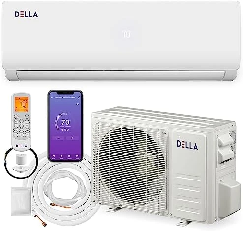 DELLA 18000 BTU Wifi Enabled 19 SEER2 Cools Up To 1000 Sq.Ft Energy Efficient Mini Split Air Conditioner & Heater Ductless Inverter System With 1.5 Ton Heat Pump & Pre-Charged 16.4ft Installation Kits 10 DELLA 18000 BTU Wifi Enabled 19 SEER2 Cools Up To 1000 Sq.Ft Energy Efficient Mini Split Air Conditioner & Heater Ductless Inverter System With 1.5 Ton Heat Pump & Pre-Charged 16.4ft Installation Kits - Image 8