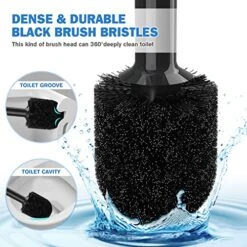 Toilet Plunger And Brush, Bowl Brush And Heavy Duty Toilet Plunger Set With Ventilated Holder, 2-in-1 Bathroom Cleaning Combo With Modern Caddy Stand (Black, 2 Set) 12 Toilet Plunger And Brush, Bowl Brush And Heavy Duty Toilet Plunger Set With Ventilated Holder, 2-in-1 Bathroom Cleaning Combo With Modern Caddy Stand (Black, 2 Set) -Household Cleaning Supply Store 51yF3iaeOpL