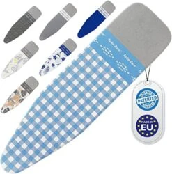 Bartnelli Ironing Board Cover And Pad, Made In Europe With New Patent Technology | 54x15 Iron Board Replacement Cover Featuring Park & Turbo Zone, Scorch Resistant 100% Cotton Thick Layered Top -Household Cleaning Supply Store 51yNWpGIYcL. AC