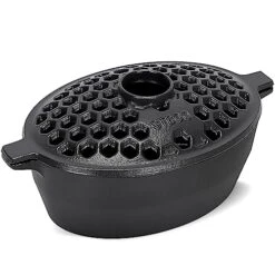 Wood Stove Steamer, Cast Iron Fireplace Humidifier, Indoor Humidifier For Home Heating, Black Bowl Fireplace Stove Covers Accessories Decorative, Matte Black Finish, Rust Resistant, 2.7 Quart Capacity