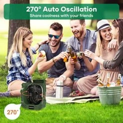 Locamp Oscillating Camping Fan, Battery Operated Fan With 10400 MAh USB Rechargeable Battery, Camping Fan With LED Camping Light -Household Cleaning Supply Store 51z56oJDqZL