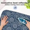BNDX Ironing Mat,Ironing Board Pad Heat And Scorch Resistant Ironing Mat, Iron Board Mat For Table Size 21"x30", Countertop, Washer, Dryer - Paisley Blue