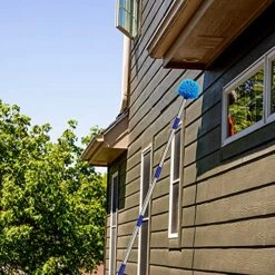 Cobweb Duster With Extension Pole, Medium Stiff Bristles Cobweb Duster Head & 6-Feet Stainless Steel Pole Ceiling Fan Duster For Outdoor Indoor Cleaning -Household Cleaning Supply Store 61VlTSERC8S