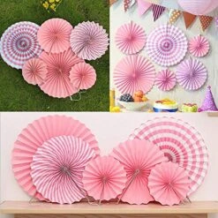 Girl Two Birthday Decoration-Baby Girl/boy 2st Birthday Party Hat Princess Tiara Crown, Cake Topper Two, I Am Two And Stars Banner, Pink Hanging Paper Fan Flower, Pink And White Balloons