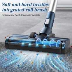 EICOBOT Cordless Vacuum Cleaner, 8 In 1 Lightweight Stick Vacuum With 28Kpa Powerful Suction Brushless Motor, Max 38mins Runtime, Handheld Vacuum For Carpet Hard Floor Pet Hair A30 Blue -Household Cleaning Supply Store 61g5MrMcTkL