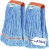 Nine Forty Industrial And Commercial-Grade Looped End Wet Mop Head Refill - Heavy Duty 20 Inch 4-Ply Premium Synthetic Yarn - For Optimal Absorption And Durability - Blue (2 Pack, Large) -Household Cleaning Supply Store 61oc7K3rB6L