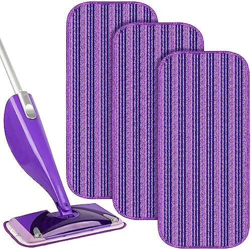 Reusable Mop Pads Compatible With Swiffer Wet Jet Mop- 6 Pack Wet Pads Refill Washable Microfiber Mop Pads Wet Dry Mopping Cloths Replacements For Swiffer Wetjet 12" Mop All Purpose Floor Cleaning 8 Reusable Mop Pads Compatible With Swiffer Wet Jet Mop- 6 Pack Wet Pads Refill Washable Microfiber Mop Pads Wet Dry Mopping Cloths Replacements For Swiffer Wetjet 12" Mop All Purpose Floor Cleaning - Image 6