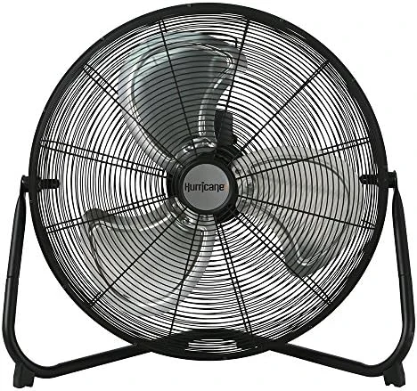 Hurricane Floor Fan - 20 Inch, Pro Series, High Velocity, Heavy Duty Metal Floor Fan For Industrial, Commercial, Residential, And Greenhouse Use - ETL Listed, Black 6 Hurricane Floor Fan - 20 Inch, Pro Series, High Velocity, Heavy Duty Metal Floor Fan For Industrial, Commercial, Residential, And Greenhouse Use - ETL Listed, Black - Image 4
