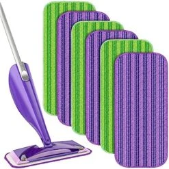 Reusable Mop Pads Compatible With Swiffer Wet Jet Mop- 6 Pack Wet Pads Refill Washable Microfiber Mop Pads Wet Dry Mopping Cloths Replacements For Swiffer Wetjet 12" Mop All Purpose Floor Cleaning 15 Reusable Mop Pads Compatible With Swiffer Wet Jet Mop- 6 Pack Wet Pads Refill Washable Microfiber Mop Pads Wet Dry Mopping Cloths Replacements For Swiffer Wetjet 12" Mop All Purpose Floor Cleaning -Household Cleaning Supply Store 61yUwJioXML. AC